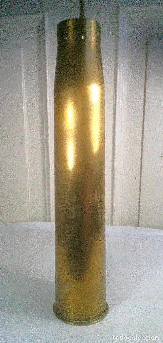 Militaria: VAINA DE 57X407 MM DEL CA&Ntilde;ON NORDENFELT A-II DE 57 MM USADO ANTES Y DURANTE LA GUERRA CIVIL ESPA&Ntilde;OLA