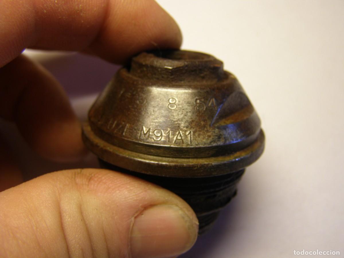 Militaria: Espoleta antigua norteamericana FUZE M91 A1. Inerte, ya est&aacute; explotada.