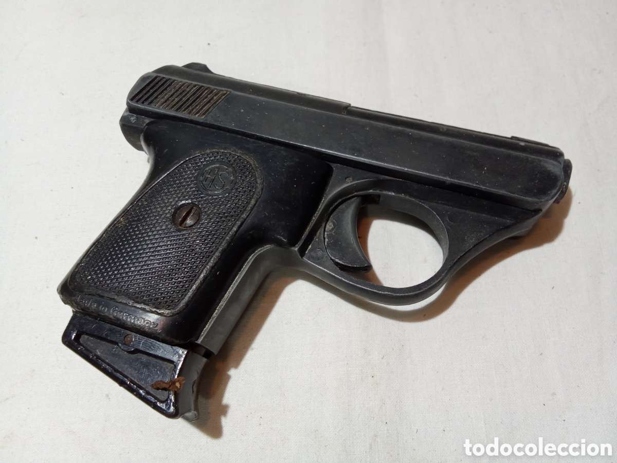 Militaria: PISTOLA H SCHMIDT OSTHEIM RHOEN CAL 8 mm MOD 5 A DE PTB DETONADORA ESPANTAPERROS