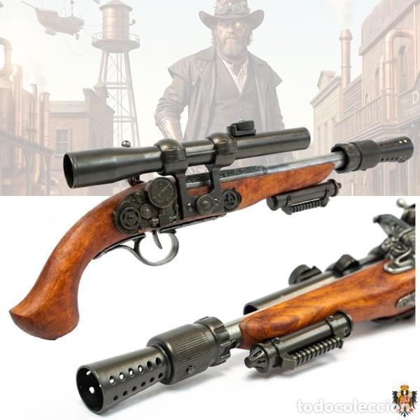 Militaria: PISTOLA FLINTLOCK CHISPA 46 CMS - Foto 1
