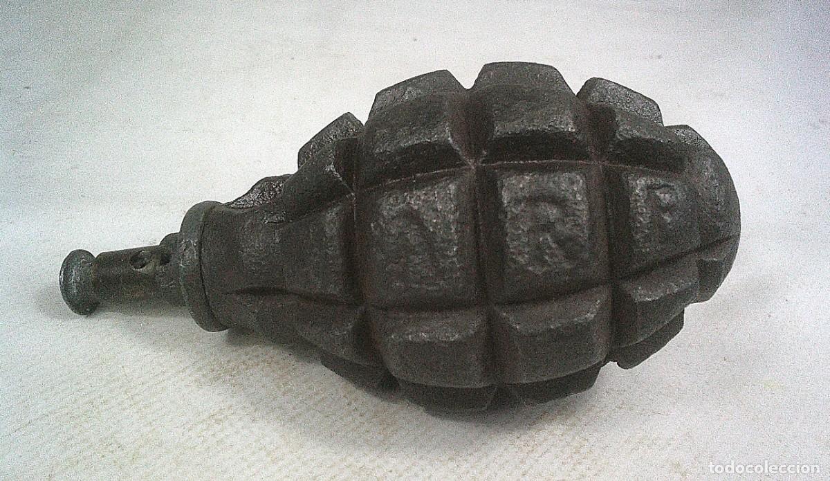 Militaria: GRANADA DE MANO DEFENSIVA FRANCESA F1 USADA EN GUERRA CIVIL ESPA&Ntilde;OLA - 4