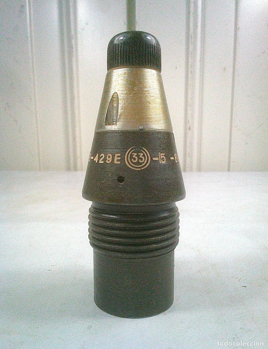 Militaria: ESPOLETA SOVIETICA RUSA V-429E (В-15ПГ) PARA GRANADAS ROMPEDORAS DE CA&Ntilde;ONES DE CARRO DE 115 Y 125 MM