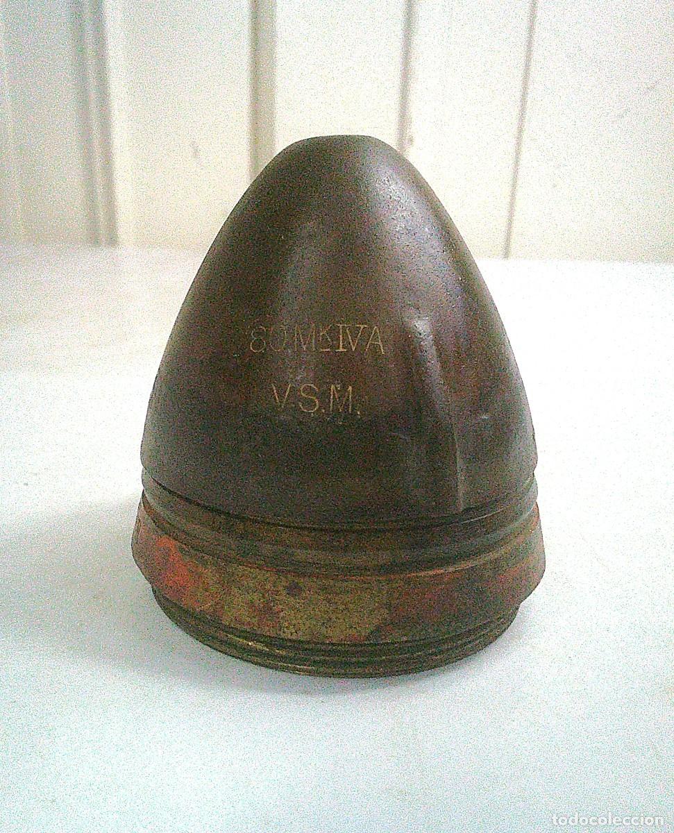 Militaria: ESPOLETA BRITANICA A TIEMPOS N&ordm; 80 MK.I VA PARA GRANADAS DE METRALLA USADA EN LA 1&ordf; GUERRA MUNDIAL