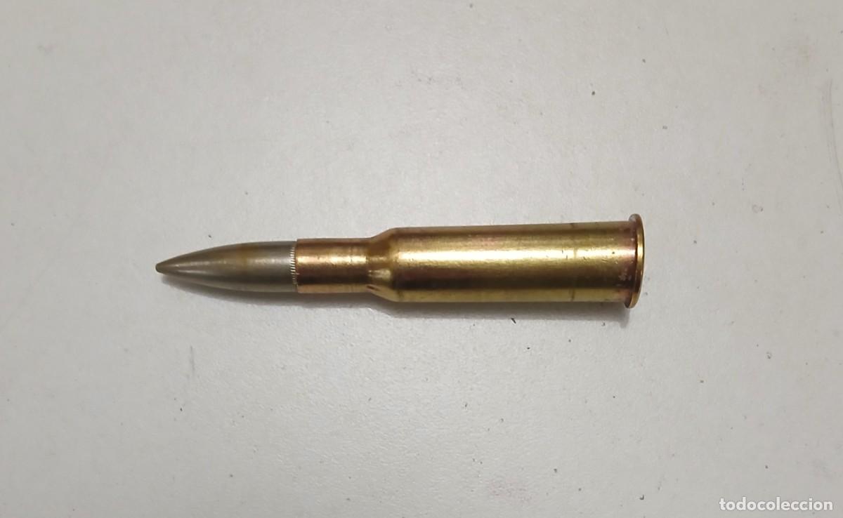 Militaria: Cartucho alem&aacute;n INERTE y disparado de 7,62 mm Mosin, Guerra Civil. Marcaje: 17 1 P M.