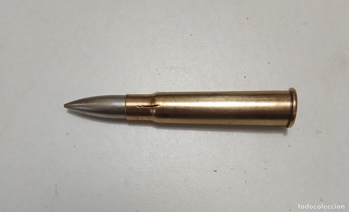 Militaria: marcaje: P 16 VII. Cartucho USA INERTE y percutido 7,7 mm &oacute; 303 british Guerra Civil.