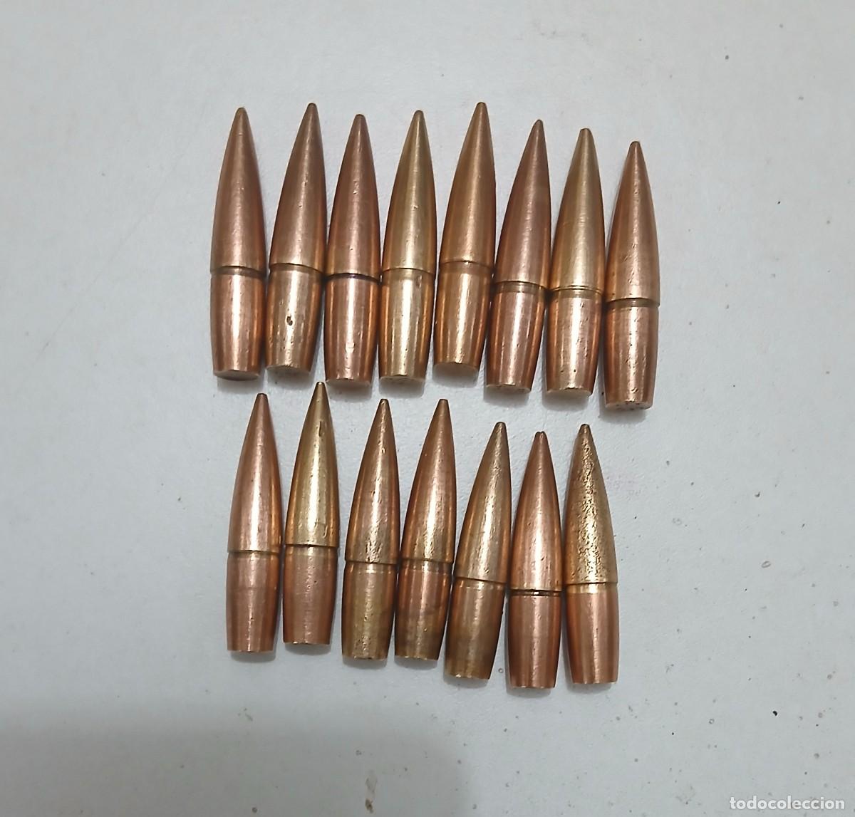 Militaria: 15 proyectiles INERTES de 8 mm lebel guerra civil.