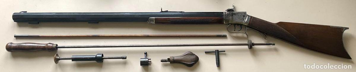 Militaria: Fusil Wesson de pist&oacute;n para p&oacute;lvora negra calibre 50, para tiro de avancarga
