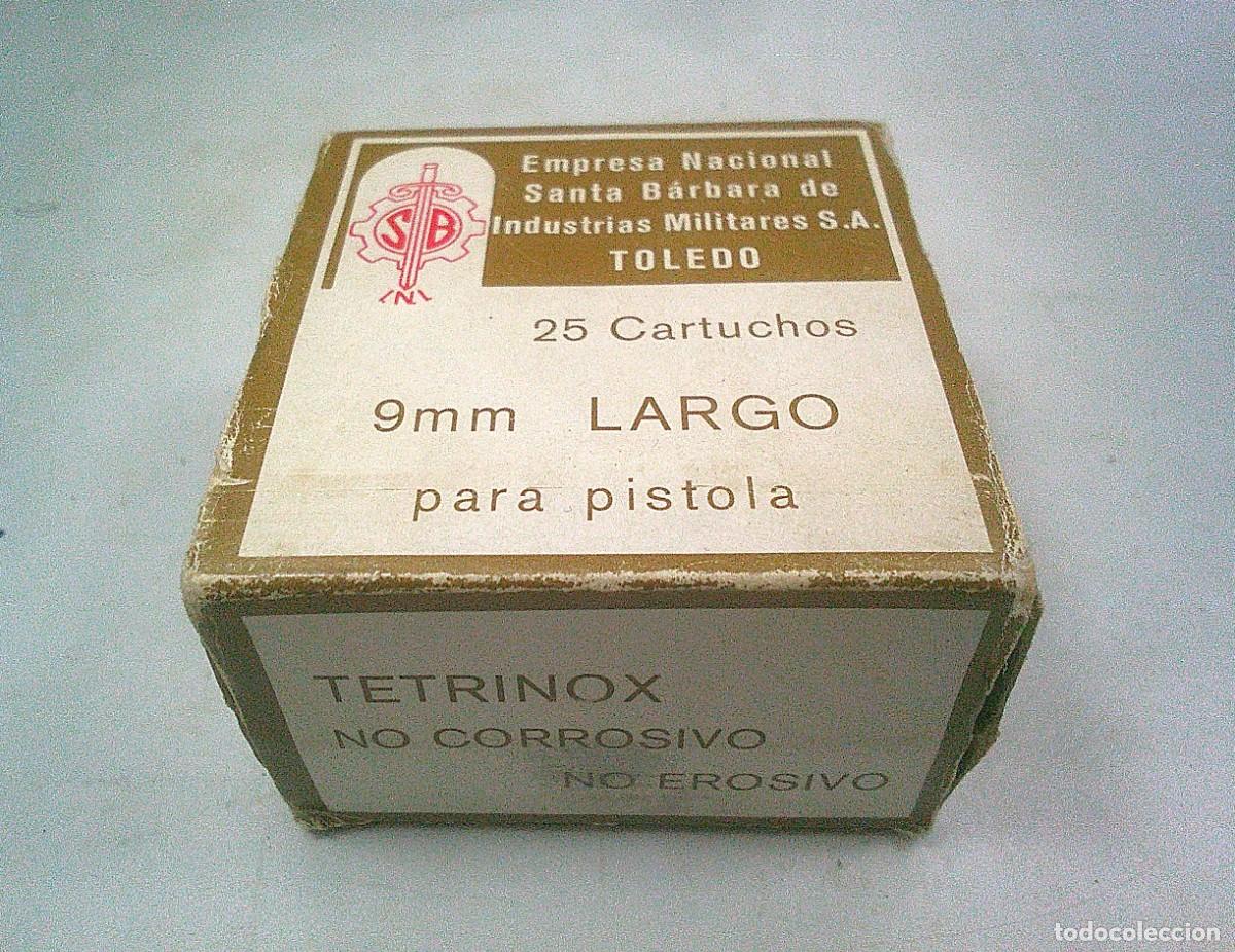 Militaria: CAJA DE CARTON PARA MUNICION DE 9 MM L 9 MM LARGO SB SANTA BARBARA PARA 25 CARTUCHOS PARA PISTOLA- 3