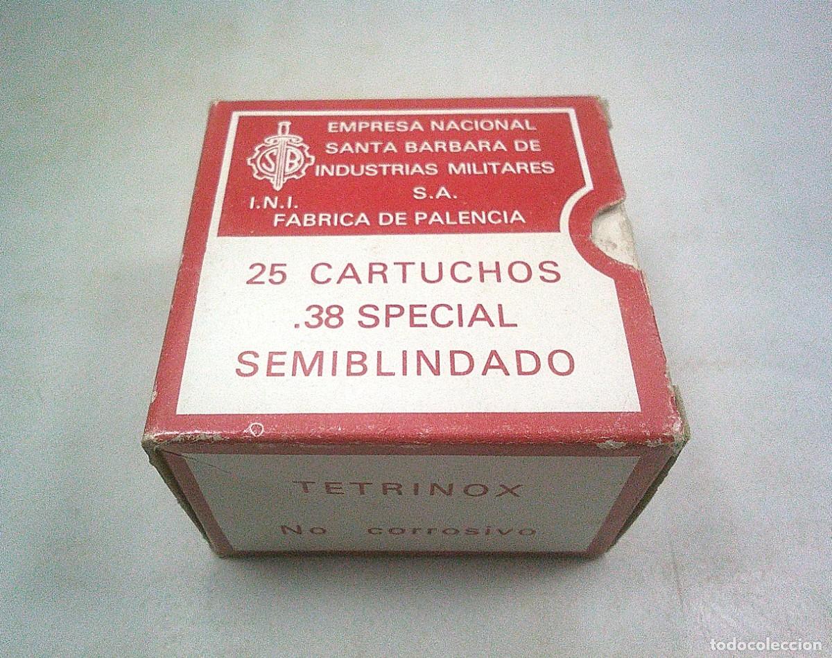 Militaria: CAJA DE CARTON PARA MUNICION DE 38 SPECIAL SEMIBLINDADO SB SANTA BARBARA PARA 25 CARTUCHOS 4