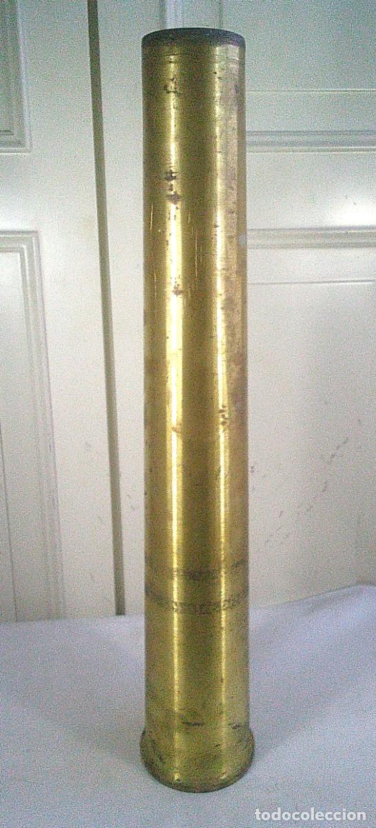 Militaria: VAINA DEL CA&Ntilde;ON NAVAL OTO MELARA 76/62 MM USADO POR LA ARMADA ESPA&Ntilde;OLA