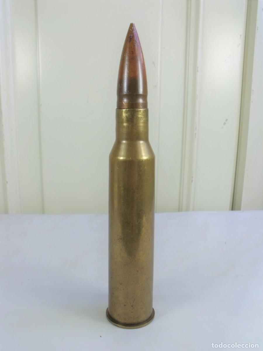 Militaria: DISPARO COMPLETO FRANCES HOTCHKISS 25X193R PERFORANTE DEL CA&Ntilde;ON DE 25 MM M. 1934 USADO EN GCE Y 2 GM