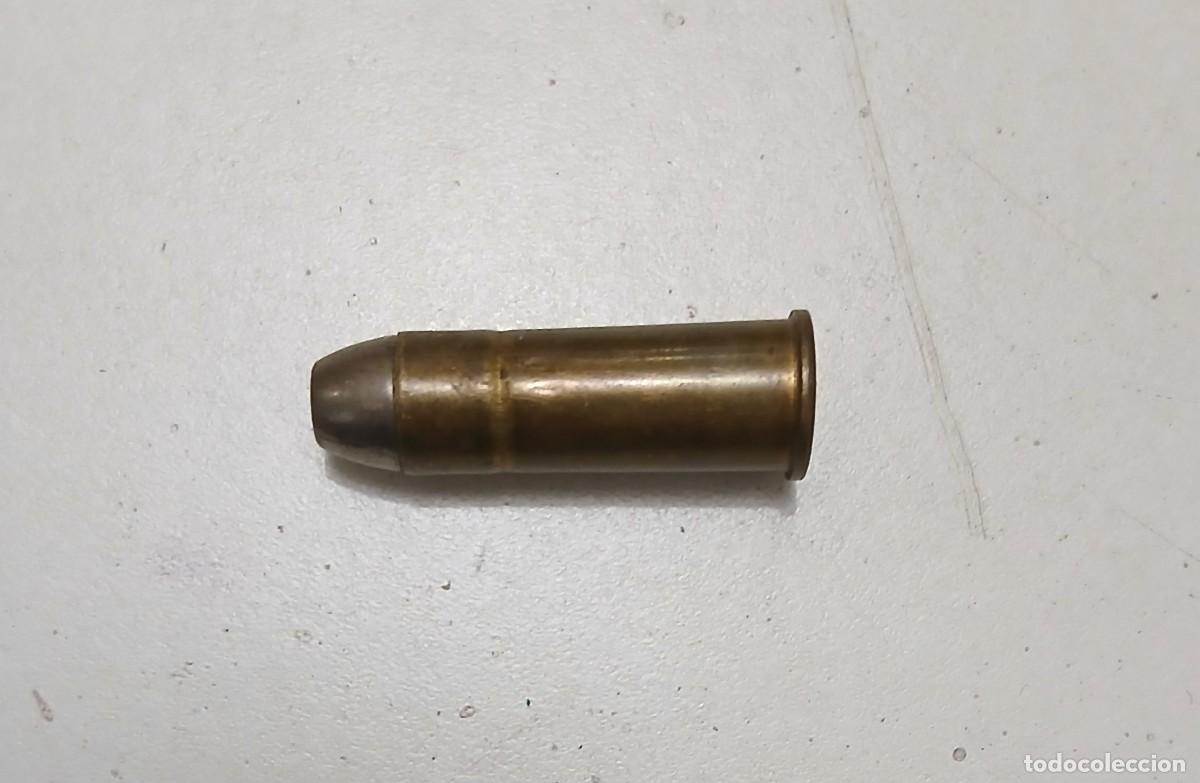 Militaria: marcaje: RWS * 44 CF *. Cartucho alem&aacute;n INERTE y percutido calibre 44-40, Guerra Civil.