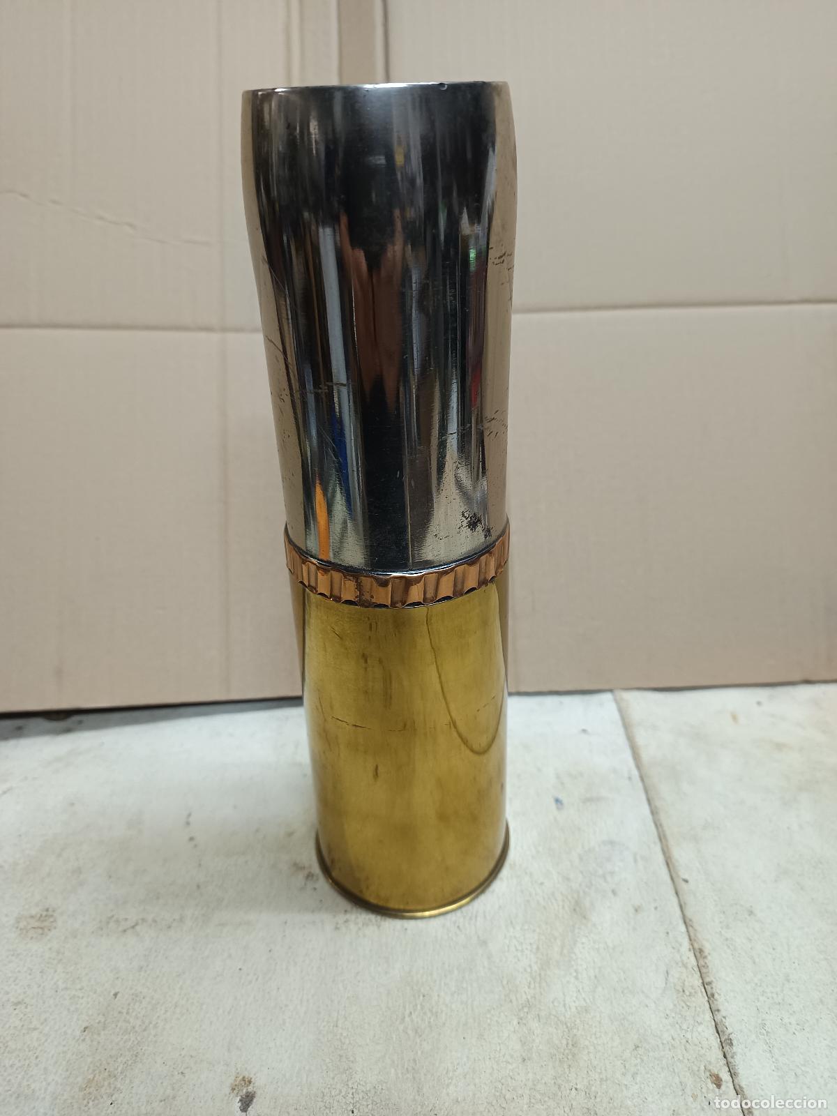 Militaria: VAINA BALA PROYECTIL PARA CA&Ntilde;&Oacute;N, TANQUE MARCADO LMA L. M. A. 60 MM INERTE VAC&Iacute;A
