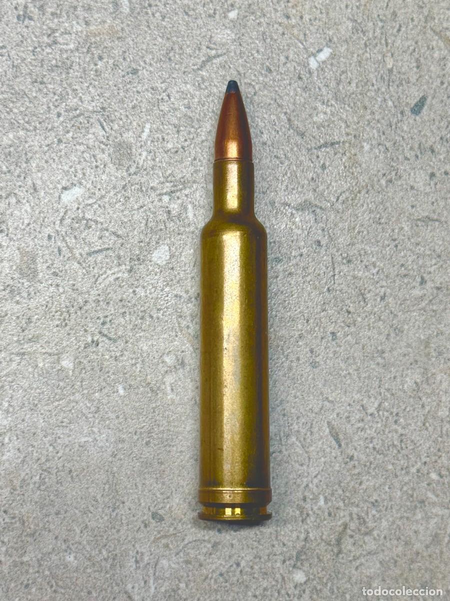 Militaria: Cartucho calibre .270 Weatherby Magnum munici&oacute;n deportiva para coleccion, inerte