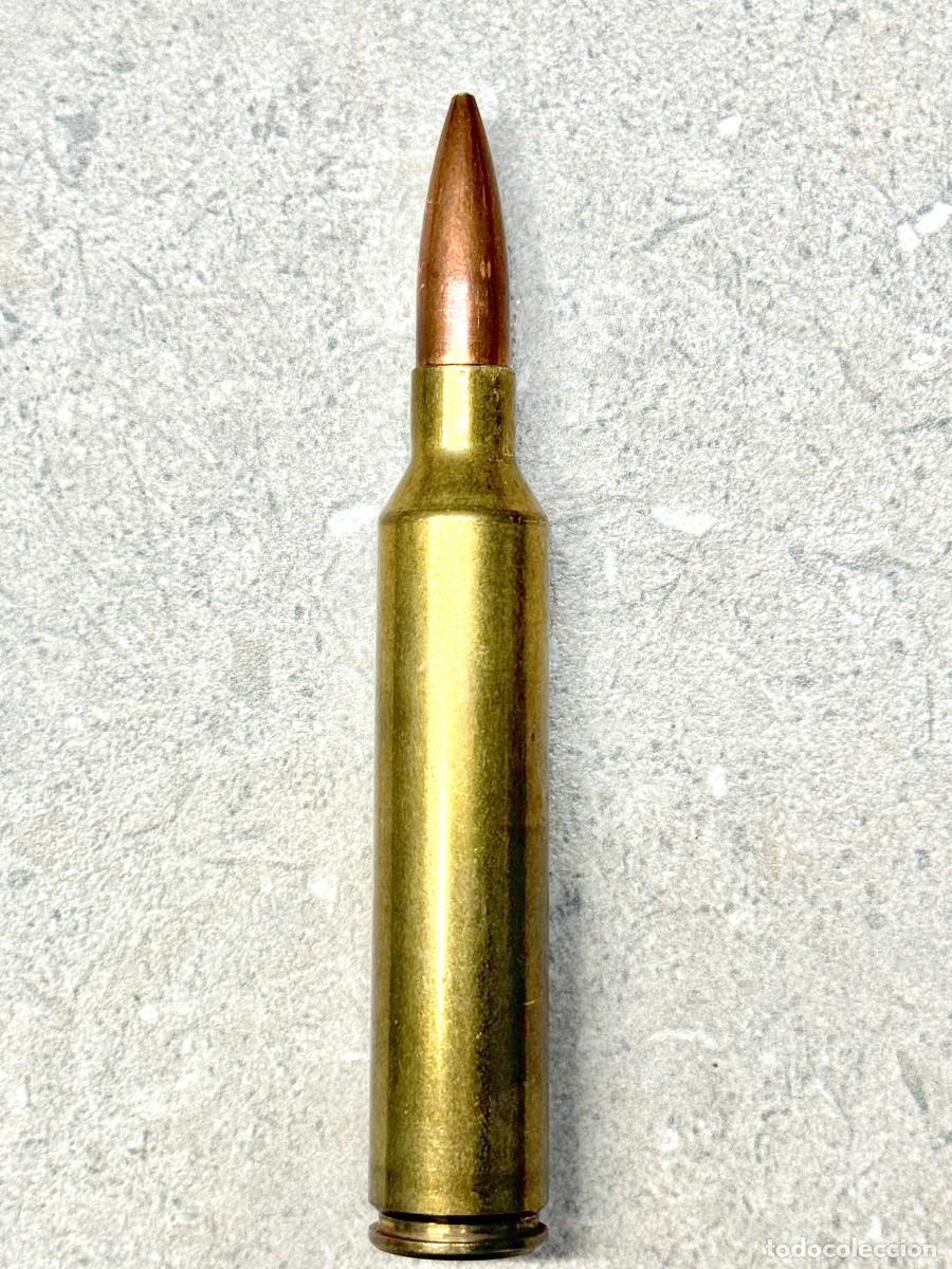 Militaria: Raro Cartucho calibre 7,82 Warbid de Lazzeroni, munici&oacute;n deportiva para coleccion, inerte