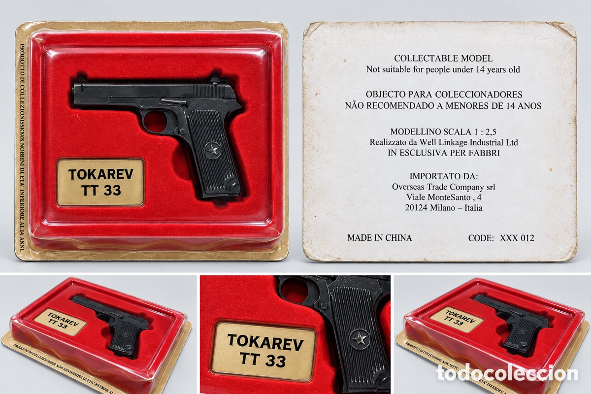 Militaria: Miniatura Tokarev TT-33 escala 1:2,5 &ndash; colecci&oacute;n