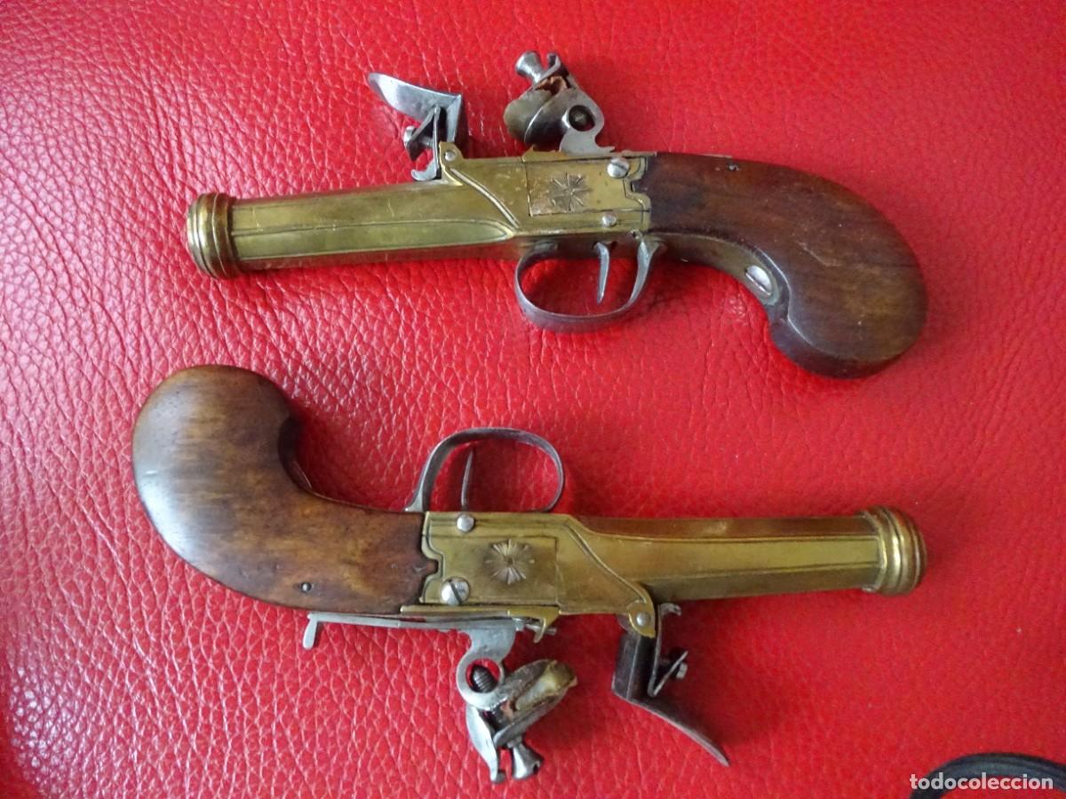 Militaria: PAIRE DE PISTOLETS DE MARINE ,FRANCE,Fin 18e