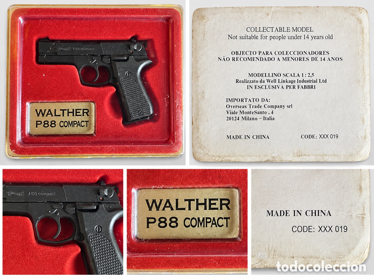 Militaria: Miniatura Walther P88 Compact escala 1:2,5 &ndash; Colecci&oacute;n Pistolas y Rev&oacute;lveres