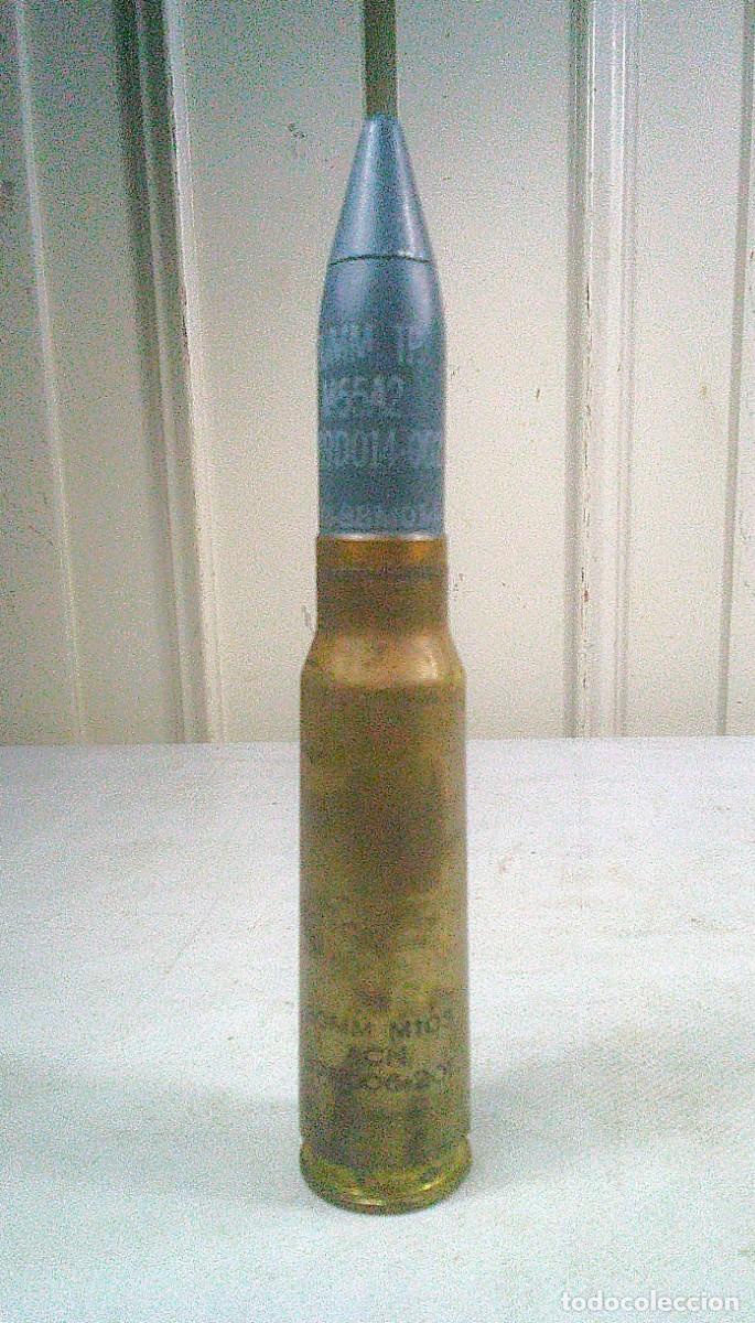 Militaria: DISPARO COMPLETO DE 20 X 102 20X102 PRACTICAS TP M55 A2 DEL CA&Ntilde;ON VULCAN / PHALANX 20 MM 20MM OL -3