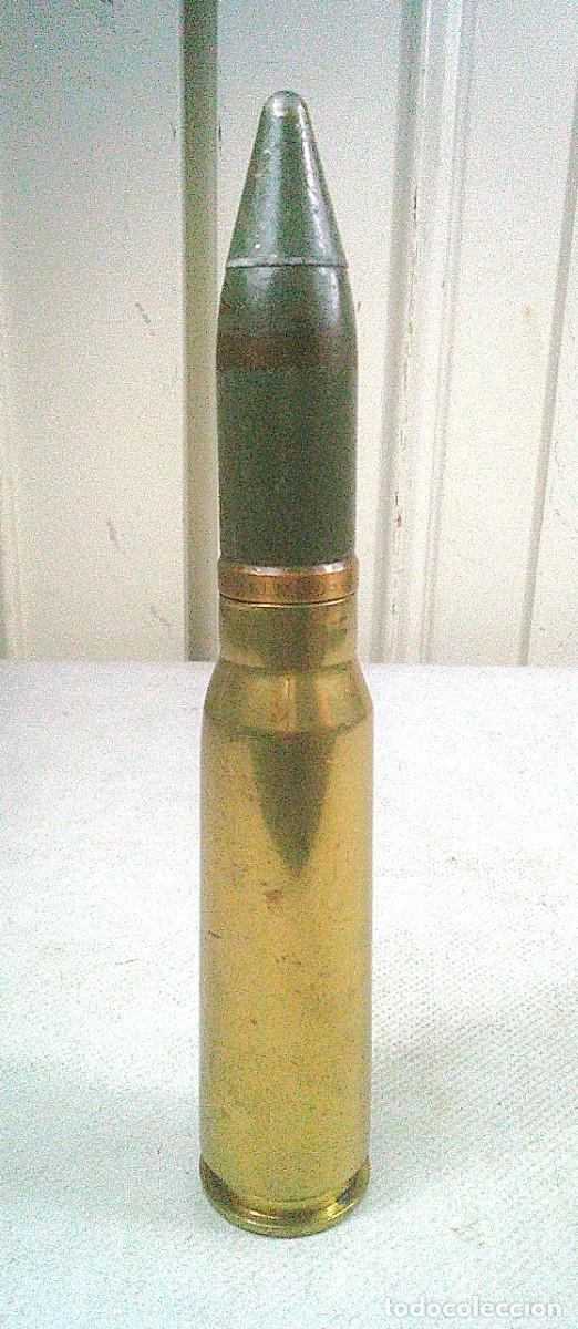 Militaria: DISPARO COMPLETO DE 20 X 102 20X102 PRACTICAS TP M55 A2 DEL CA&Ntilde;ON VULCAN / PHALANX 20 MM 20MM GLN