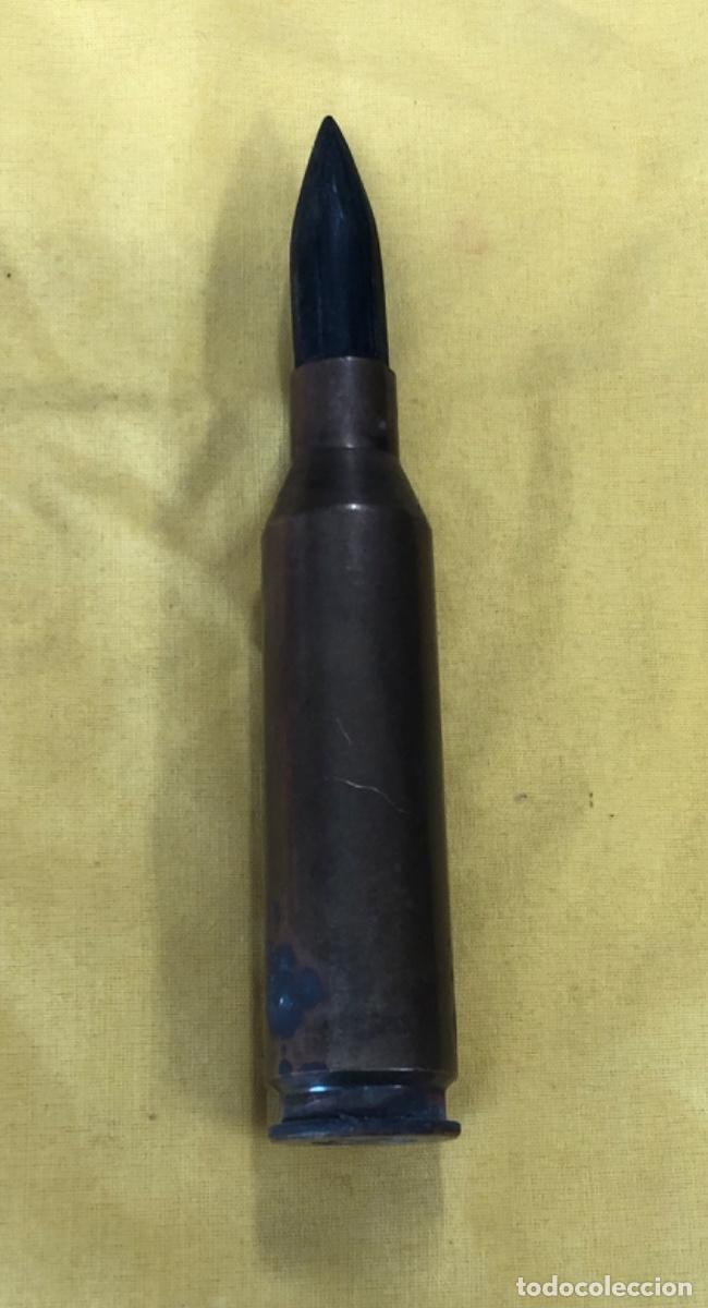Militaria: PROYECTIL 14,5 x 114 mm. Bala de madera.