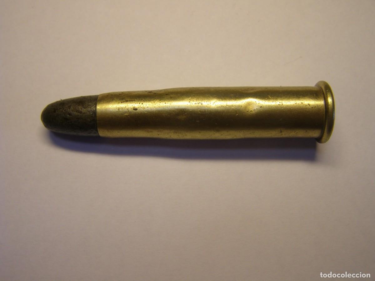 Militaria: Cartucho inerte calibre 11 mm. R&eacute;mington espa&ntilde;ol, siglo XIX.