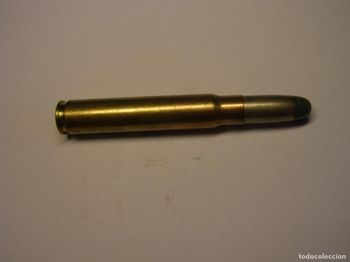 Militaria: Cartucho inerte calibre 9.3 x 62, de &eacute;poca.