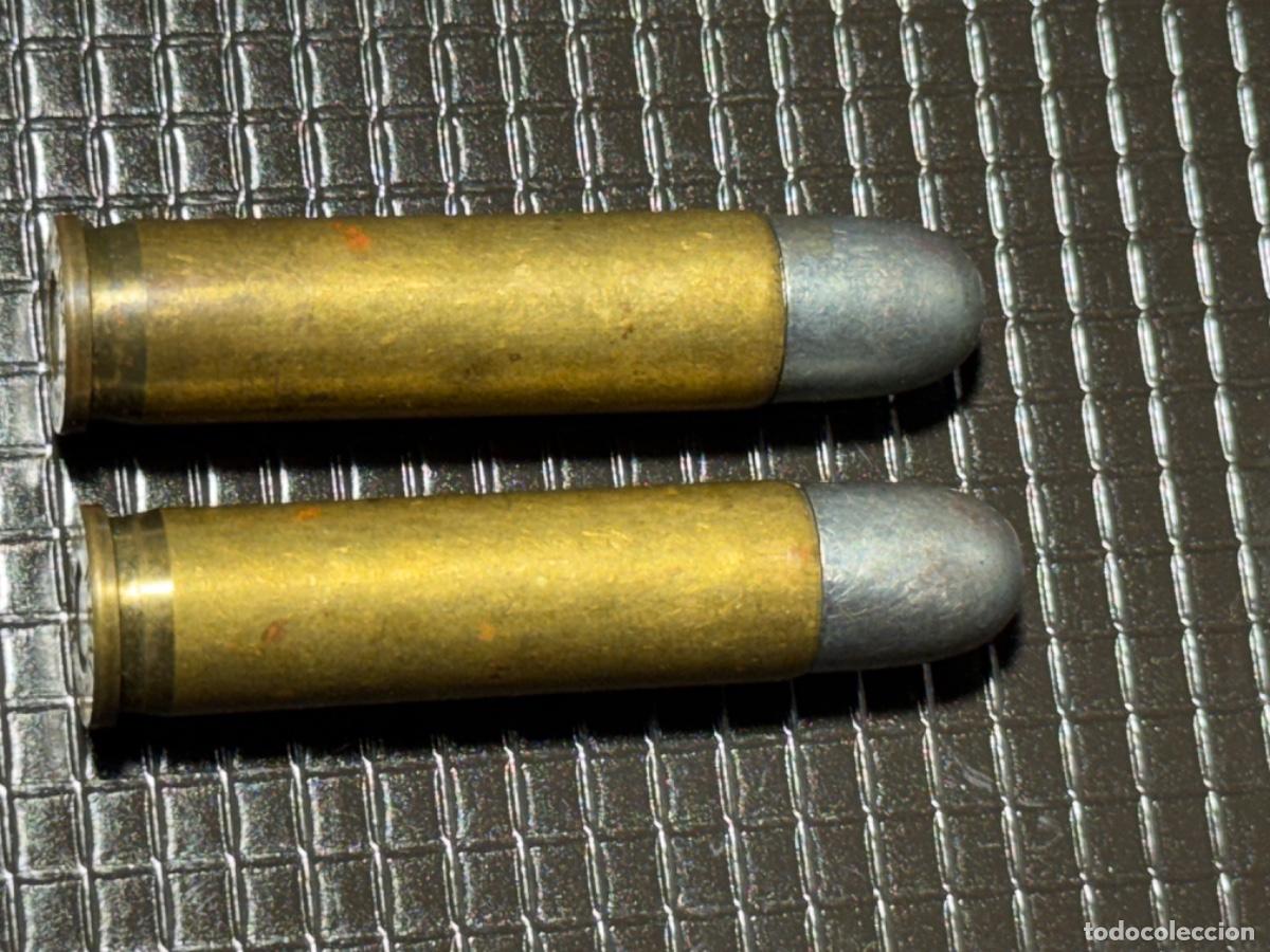 Militaria: 2 .401 Winchester antiguo calibre deportivo Inerte para colecci&oacute;n.