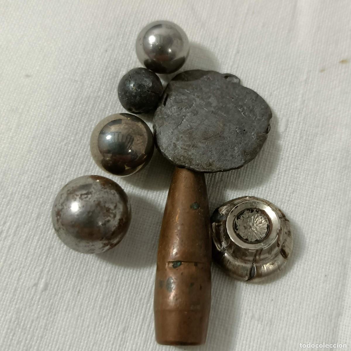 Militaria: Colecci&oacute;n de proyectiles y ojiva de bala. - Foto 1