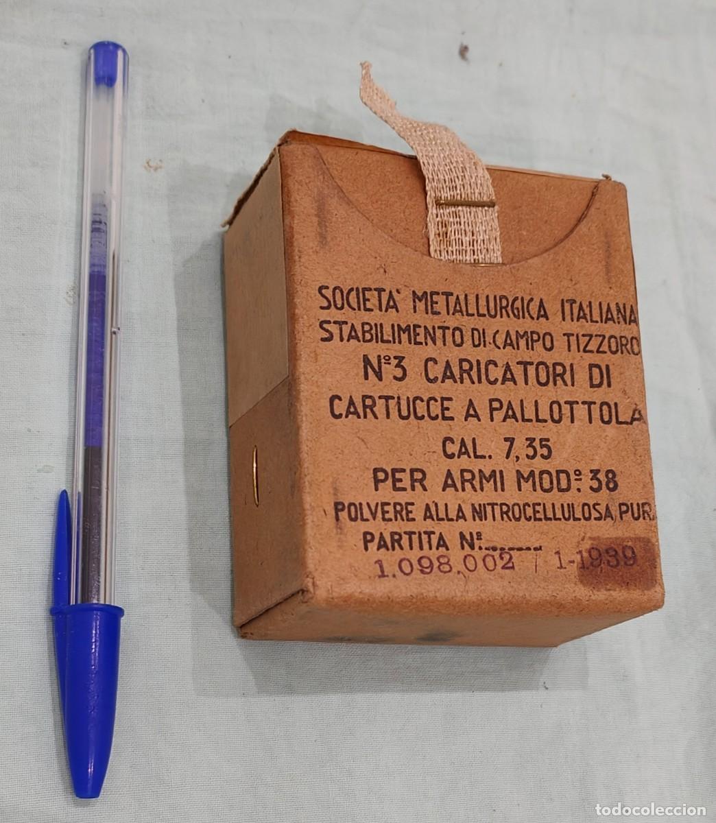 Militaria: caja de carton ..del c.t.v italiano..guerra civil..para municion 7.35...
