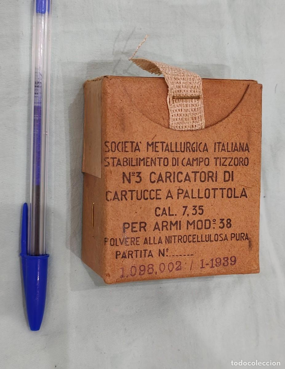 Militaria: caja carton para municion Italiana.C.T.V..guerra civil