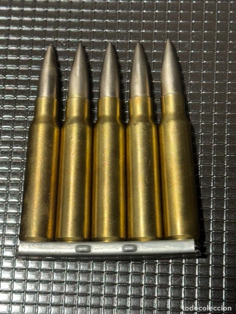 Militaria: 7,5x54 peine para fusil Mas 36/49 Francia 2&ordf; GM todo Inerte