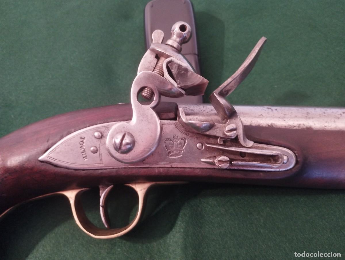 Militaria: Pistola de chispa brit&aacute;nica, para Tropa de Caballer&iacute;a Pesada, modelo 1796