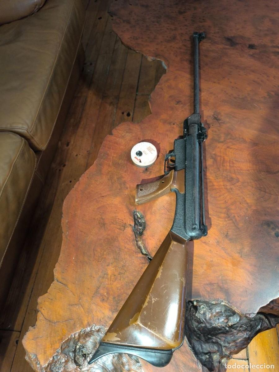 Militaria: Gamo Gamatic Repetidora 4,5 mm Carabina Escopeta aire comprimido Balines Perdigones, funcionando.