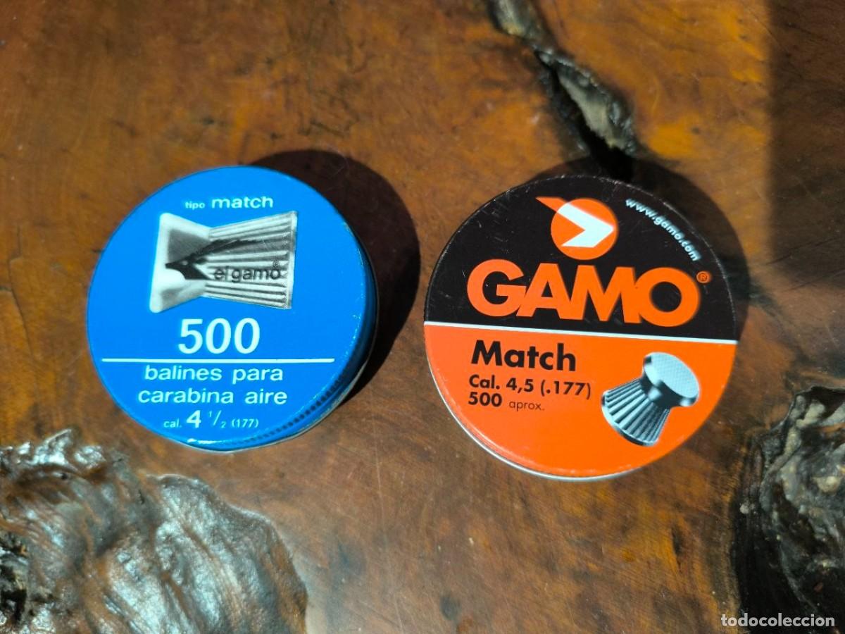 Militaria: DOS CAJAS DE PERDIGONES EL GAMO DE COPA CAL 4,5 DE 500 UNIDADES TIPO MATCH