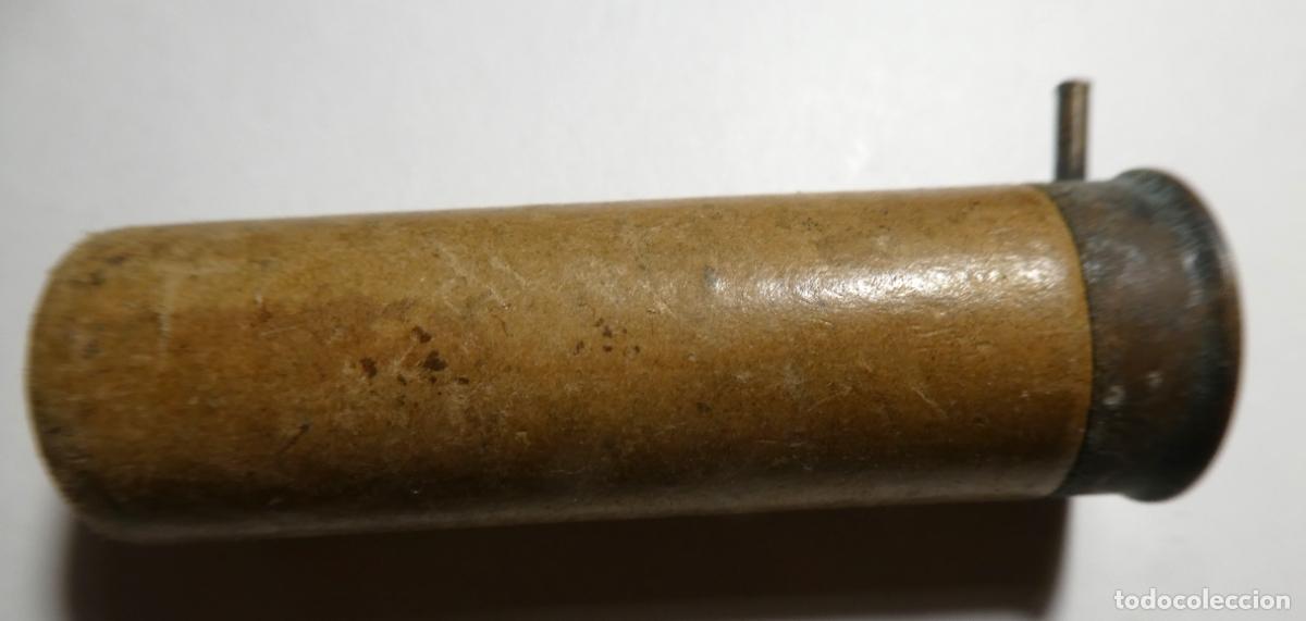 Militaria: ANTIGUO CARTUCHO DE LEFAUCHEAUX U.E.E. (Uni&oacute;n Espa&ntilde;ola de Explosivos) calibre 16