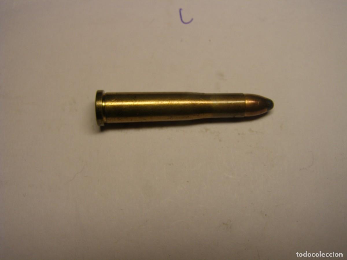 Militaria: Cartucho inerte calibre 22 Hornet, de &eacute;poca.