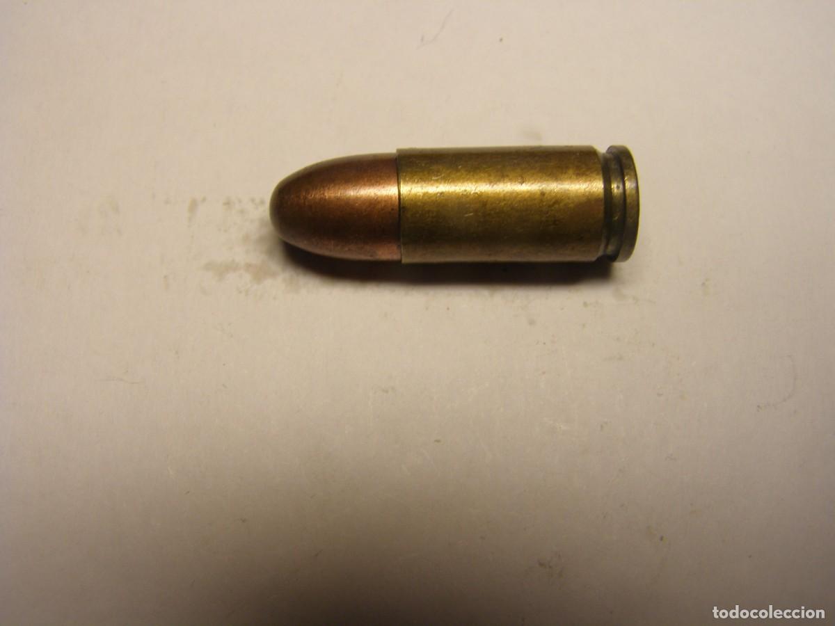 Militaria: Cartucho inerte calibre 9 Parabellum o Luger, 2&ordf; Guerra Mundial.