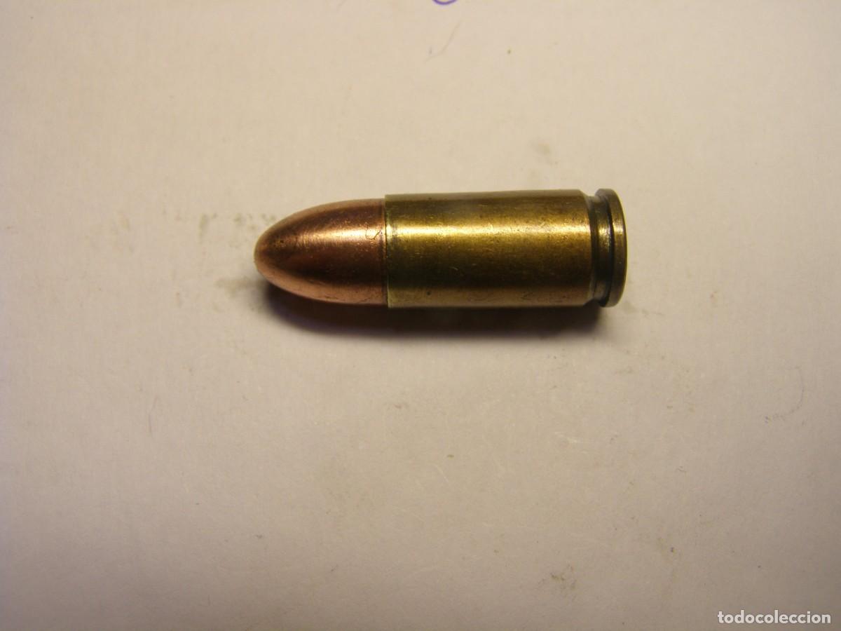 Militaria: Cartucho inerte calibre 9 Parabellum o Luger, 2&ordf; Guerra Mundial.