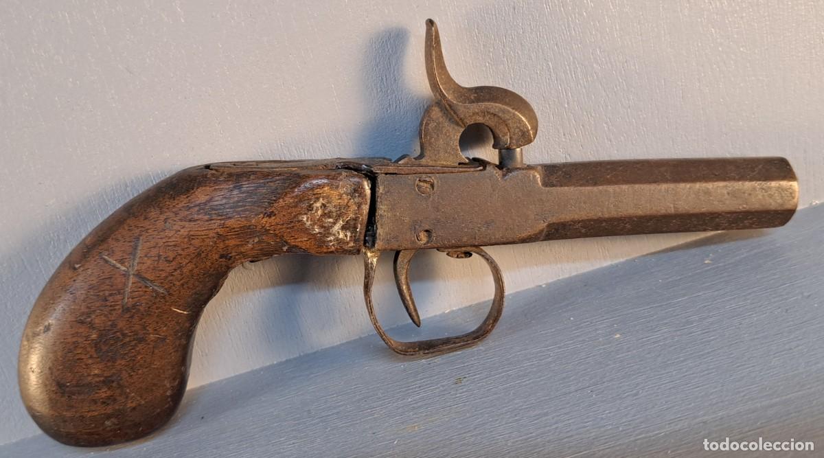 Militaria: Pistola de avancarga de percusi&oacute;n siglo XIX, para restaurar y inutilizada por su antig&uuml;edad