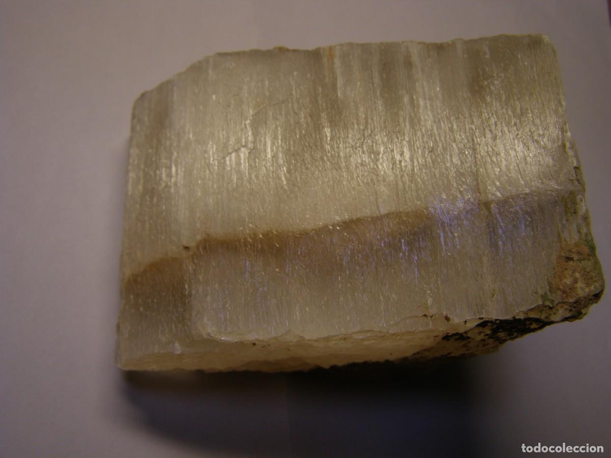 Militaria: Precioso y gran trozo de mineral yeso fibroso. Zaragoza.