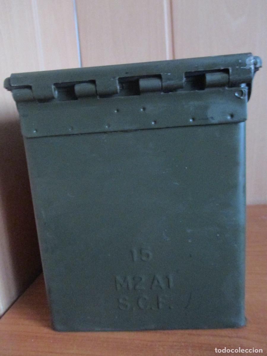 Militaria: CAJA MILITAR VACIA DE MUNICION - Foto 3