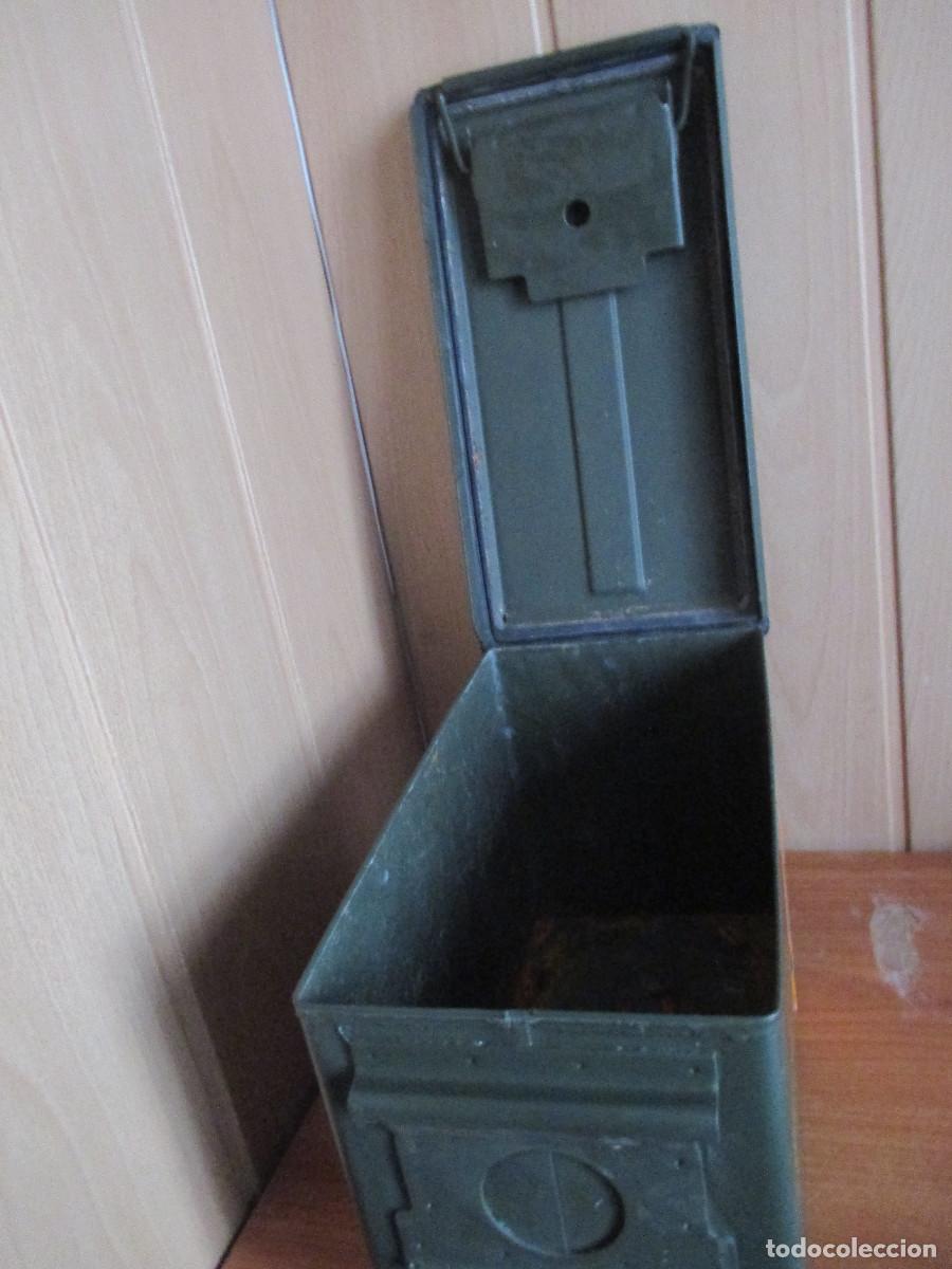 Militaria: CAJA MILITAR VACIA DE MUNICION - Foto 5