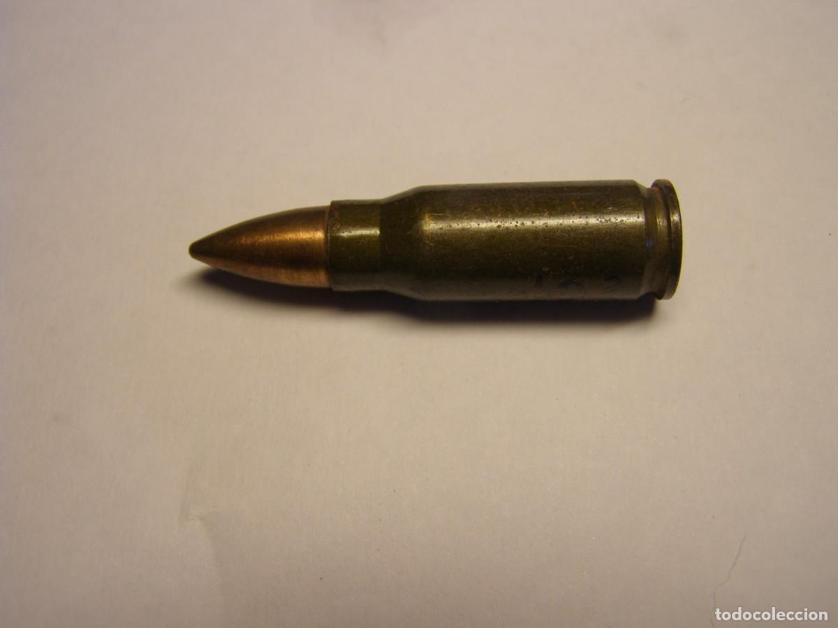 Militaria: Cartucho inerte calibre 7.92 x 33 Kurtz alem&aacute;n, para el STG44, 2&ordf; GM.