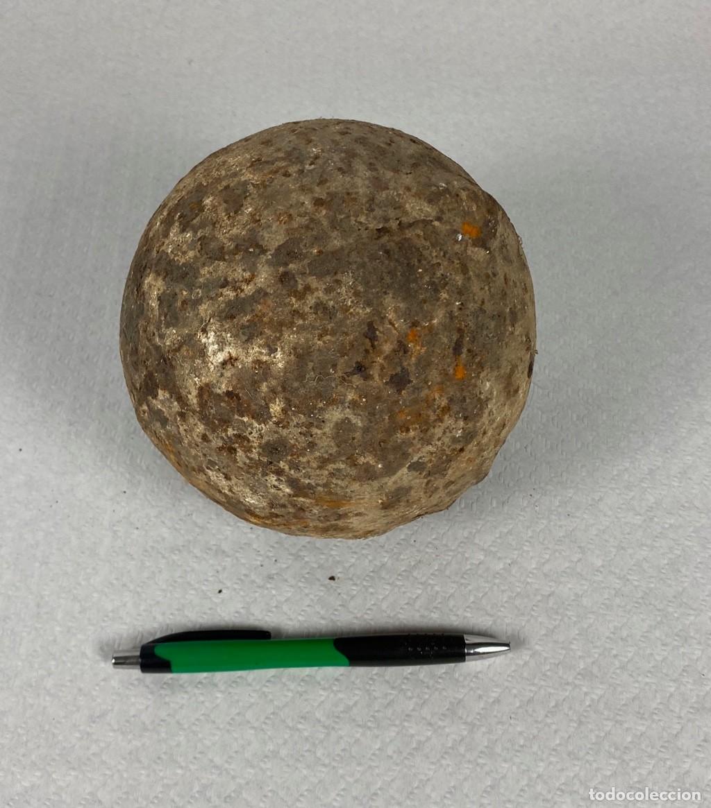 Militaria: Proyectil para ca&ntilde;&oacute;n de Avancarga del Siglo XVIII y XIX BOLA MACIZA 14