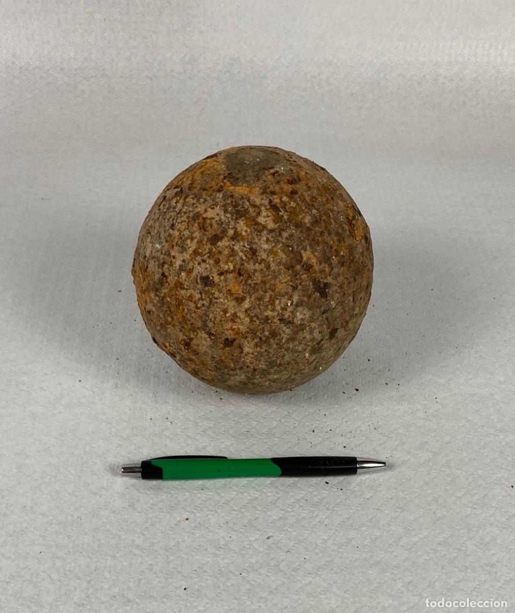 Militaria: Proyectil para ca&ntilde;&oacute;n de Avancarga del Siglo XVIII y XIX BOLA MACIZA 13