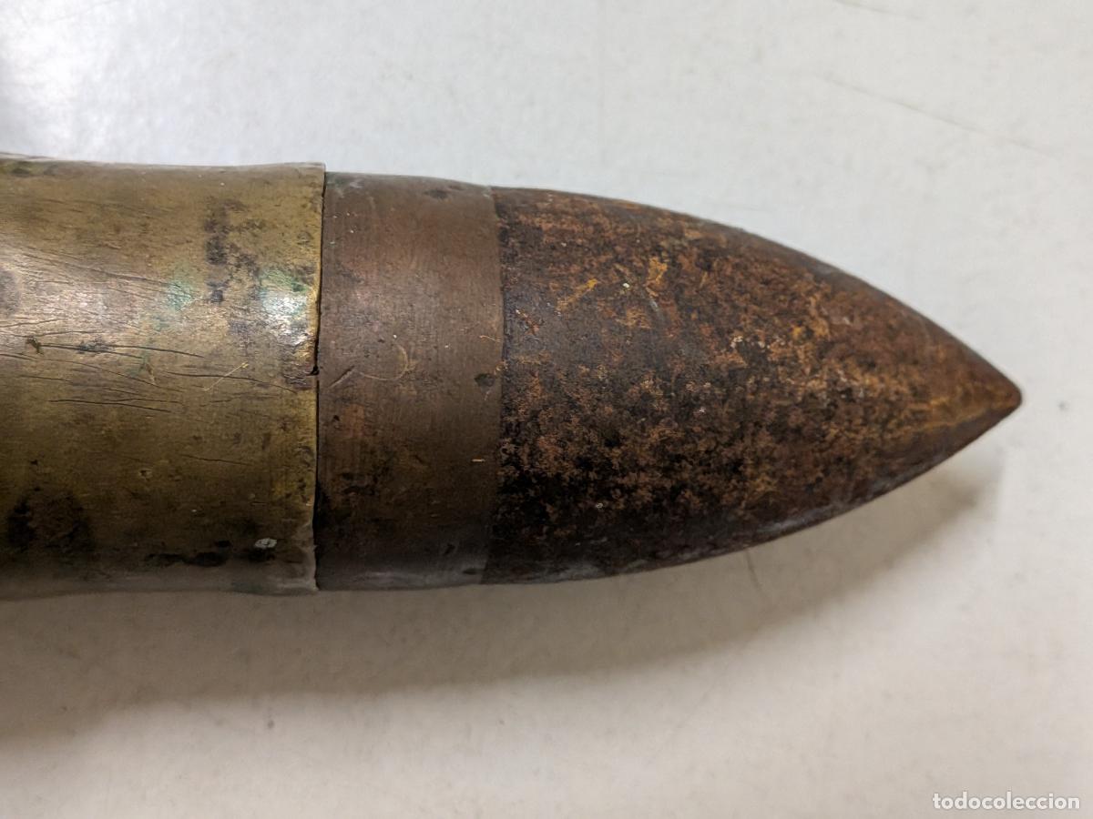 Militaria: ANTIGUO PROYECTIL INERTE 37MM