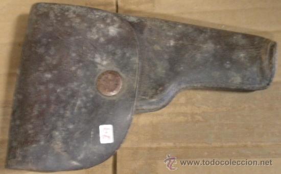 Militaria: Pistolera de cuero marr&oacute;n de 16 cms - Foto 1