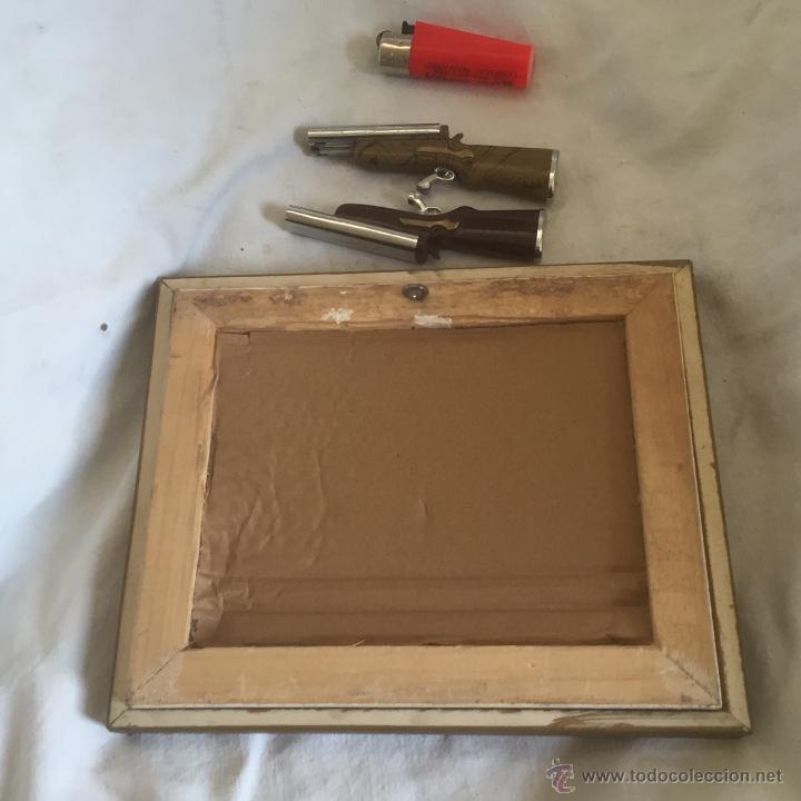 Militaria: CUADRO CON DOS ESCOPETAS MECHERO - Foto 4