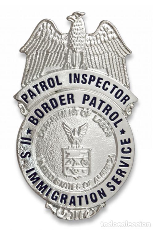 Militaria: CARTERA CON PLACA DE INSPECTOR DE INMIGRACI&Oacute;N - Foto 1